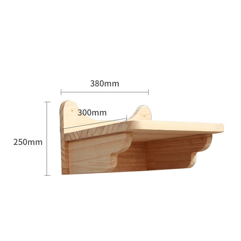 Wall-Mounted Cat Climbing Frame — Solid Wood