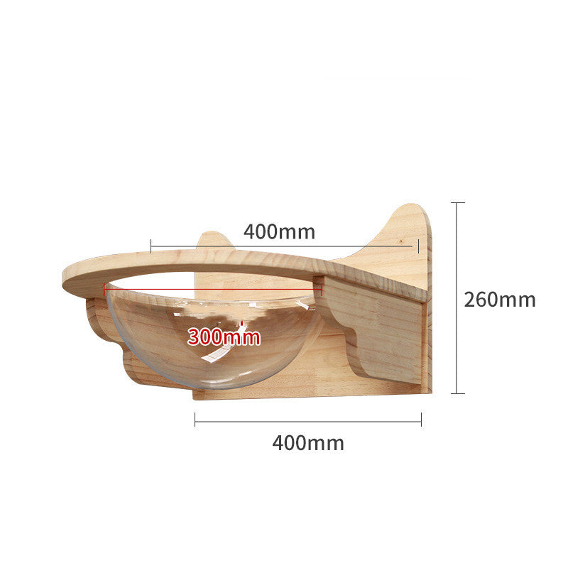Wall-Mounted Cat Climbing Frame — Solid Wood