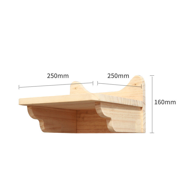 Wall-Mounted Cat Climbing Frame — Solid Wood